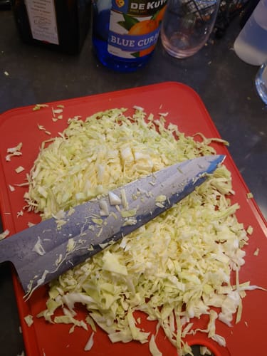 Customer photo review of Yoshikazu Tanaka Damascus Gyuto 240 mm