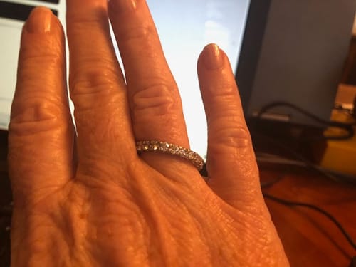 Customer photo review of 2.00-6.00 CT Round Cut Natural Diamonds - Eternity Rings