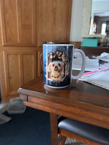 Customer photo review of Personalized Dog Lover Custom Photo Mug
