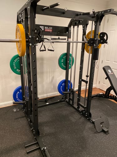 Customer photo review of Major Fitness B52 All-In-One Home Gym Smith Machine