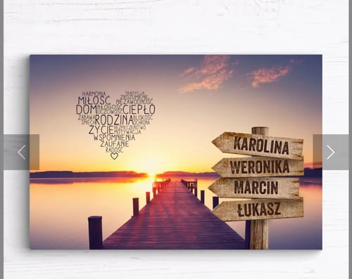 Customer photo review of Płótno z drogowskazem „Ścieżka na plaży”