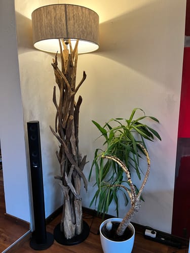 Customer photo review of Stehlampe Teakholz BLUMA | Höhe 180 cm | inkl. Lampenschirm