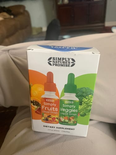 Customer photo review of Simply Fruits & Veggies Liquid Drops