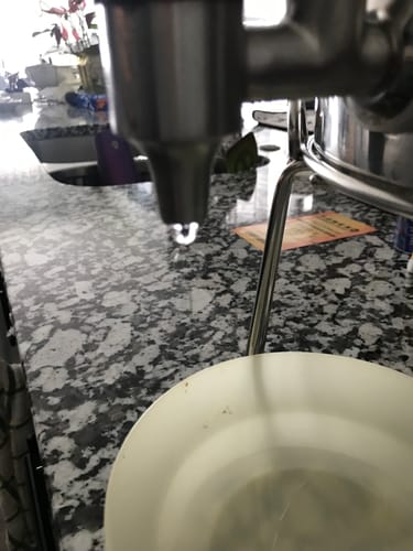 Customer photo review of Glacier Fresh Gravity-fed Water Filter System with 9 Filters, 3G Stainless-Steel System, Metal Water Level Spigot, and Stand