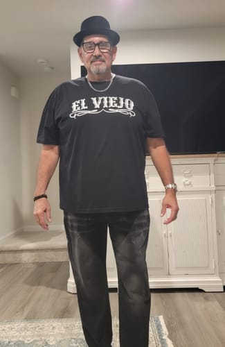 Customer photo review of The Original El Viejo Old School Tee