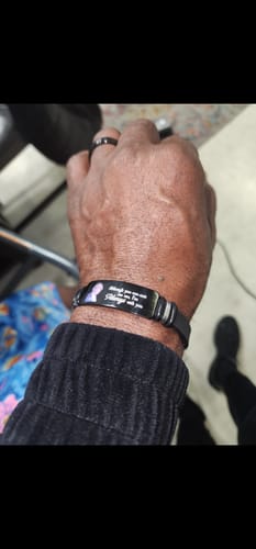 Customer photo review of Custom Photo I'm Always With You - Memorial Gift For Family, Friend - Personalized Engraved Bracelet
