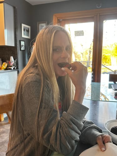 Customer photo review of Chocolate Dipped & Drizzled Fresh Strawberries and Fruits, Pickup and Local Delivery Only