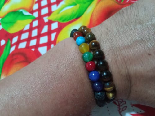 Customer photo review of PULSERA ELÁSTICA OJO DE TIGRE (8 MM)