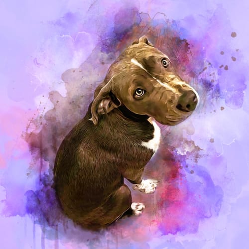 Customer photo review of Watercolor Pet Art - Wild Pastel