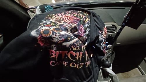 Customer photo review of THE GOOD GIRL IN ME BONES SUGAR SKULL ALL OVER PRINT - TLNZ2110231