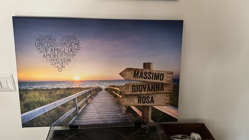 Customer photo review of Cartello su tela "Sentiero della spiaggia”