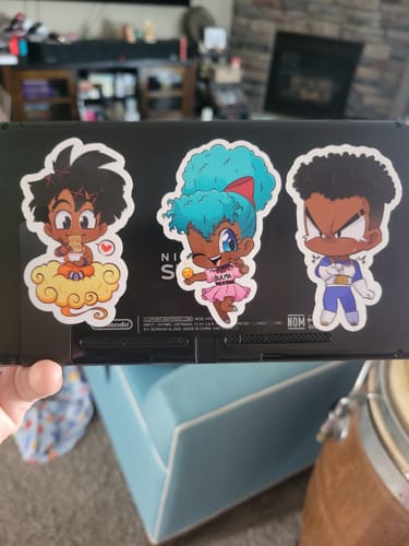 Customer photo review of Black Goku Sticker