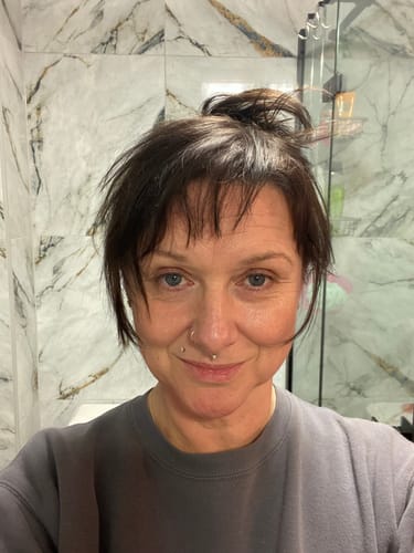 Customer photo review of Remy Human Hair Invisible Wire Extension - Dark Brown