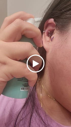 Customer video review of Piercing Aftercare Spray - Soothes & Cleanses All Piercing Types - 4oz