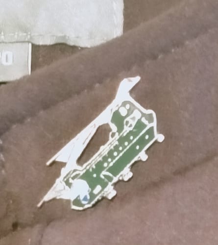 Customer photo review of Chinook Enamel Lapel Pin Badge