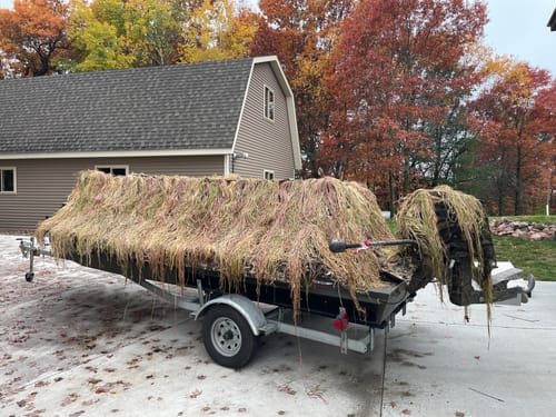 Customer photo review of Hunting Blind Raffia Grass (Individual)