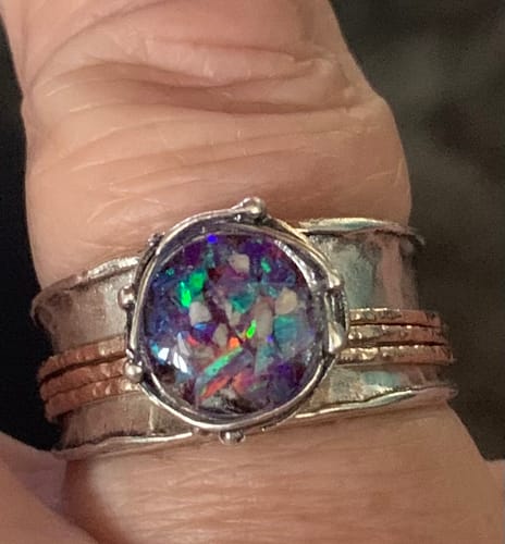 Customer photo review of Two Tone Spin Ring