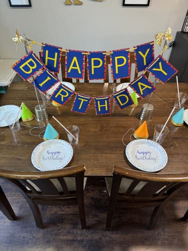 Customer photo review of Sprinkles Birthday Banner