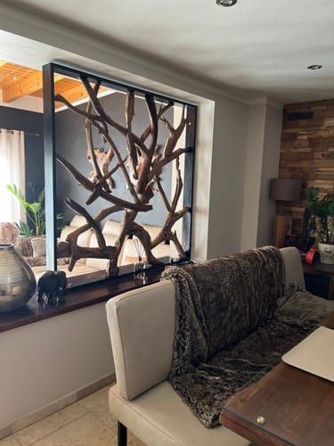 Customer photo review of MAZE Raumteiler Teakholz 140cm x 140cm