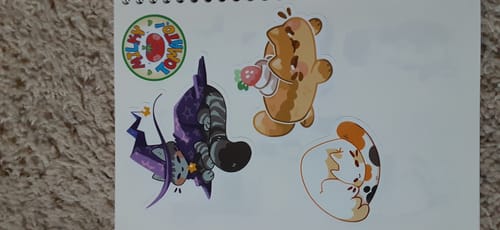 Customer photo review of Halloween Kittens Stickers!