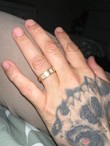 Customer photo review of *NEW* 14K SOLID Love CZ Alt. Ring JTJ™