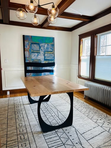 Customer photo review of Table Legs 409 Cleo 28H Metal Handmade Dining Furniture