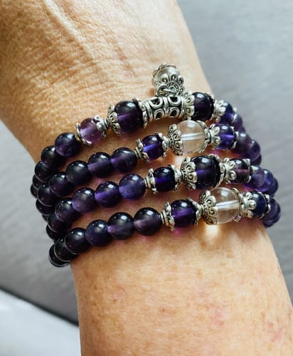 Customer photo review of Bordeaux Buddha Amethyst - Kette