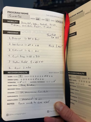 Customer photo review of The Black Book Training Journal-Elite Fitness Journal