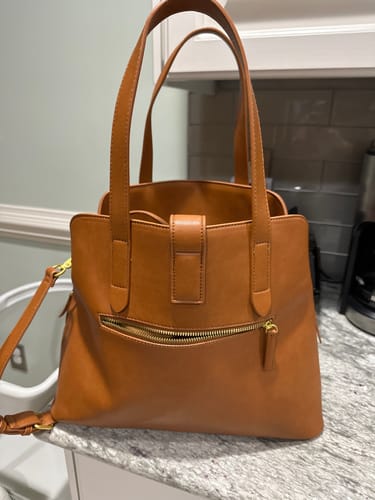 Customer photo review of The Satchel Diaper Bag - Brown