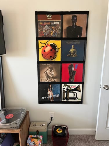 Customer photo review of 12" Vinyl Record Display Frame - LP Wall Storage