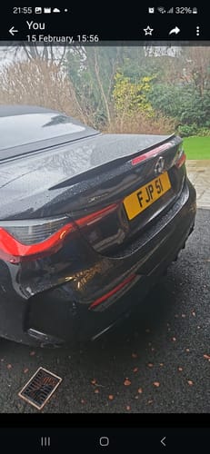 Customer photo review of MHC+ BMW M4/4 Series V Style Rear Spoiler In Pre Preg Carbon Fibre (G83/G23)