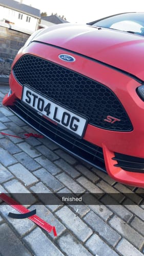 Customer photo review of Proform Mk7.5 Fiesta ST180 Front Lower Bumper Chin Extension