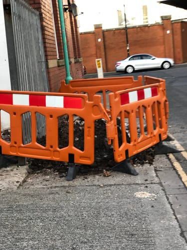 Customer photo review of Chapter 8 Orange Plastic Firmus Pedestrian Barrier
