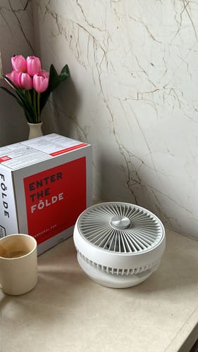 Customer photo review of NUUK FÖLDE | 180˚ Folding Table Fan
