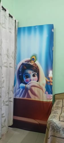 Customer photo review of Lord Kanhaiya Krishna Door Covers