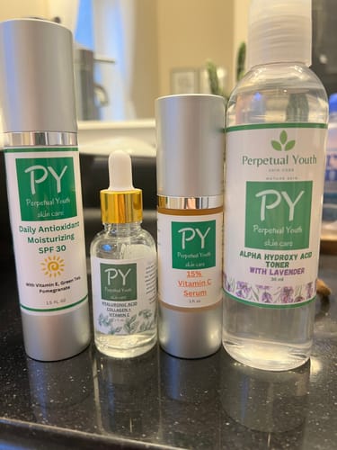 Customer photo review of Vitamin C Serum with Ferulic Acid & vitamin E πππ