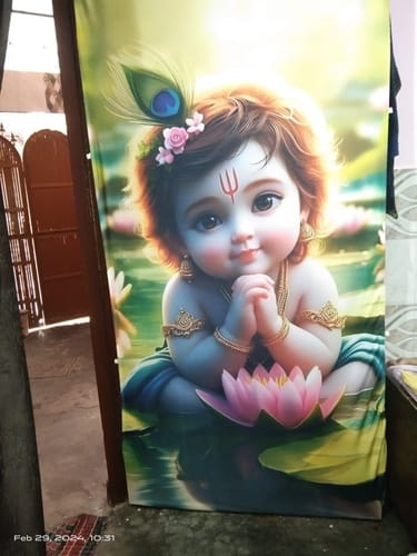 Customer photo review of Lord Gopinath Krishna Door Covers