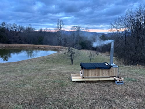 Customer photo review of Wood Burning Hot Tub