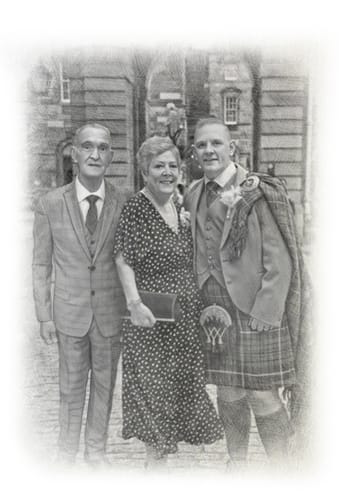 Customer photo review of Charlie's Drawings' Emotional Family Portraits