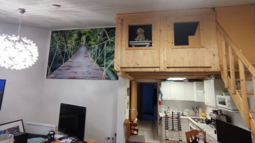 Customer photo review of Spannbild | Hängebrücke im Dschungel | Querformat