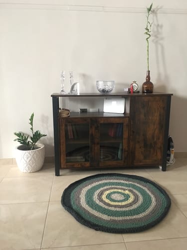 Customer photo review of Μπουφές Ντουλάπι Κονσόλα Εισόδου Σαλόνι vintage καφέ-μαύρο LS-C096B01