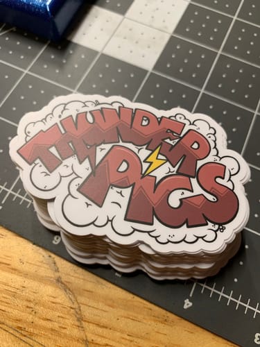 Customer photo review of 100 Custom 3" Vinyl Laminated Stickers $30