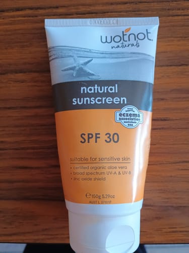 Customer photo review of 30 SPF Natural Sunscreen