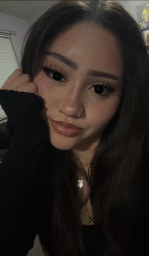 Customer photo review of Linn's Dollie Darknight Black Contact Lenses(12 months of use)