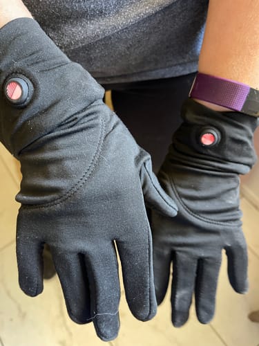 Customer photo review of Toasty Touch® Ultra Thin Heated Gloves