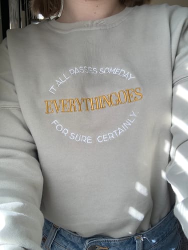 Customer photo review of Everythingoes Crewneck Sweater
