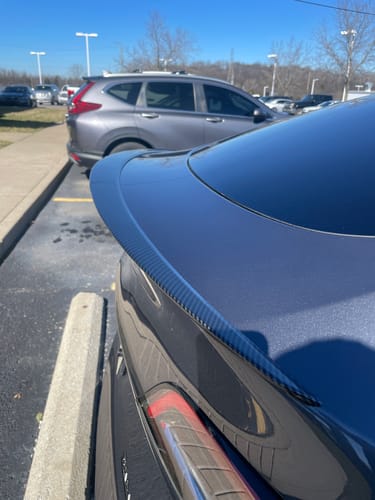 Customer photo review of *NEW* Carbon Fiber Performance Spoiler for Tesla Model Y 2020-23 (Gen 2)