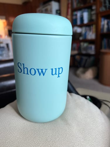 Customer photo review of Carter Everywhere Wide Mug | 16 oz