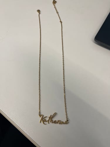 Customer photo review of LISBON CUSTOM NAME NECKLACE