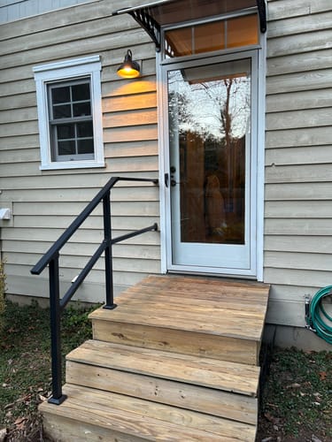 Customer photo review of Stairs Handrail Wall Extension